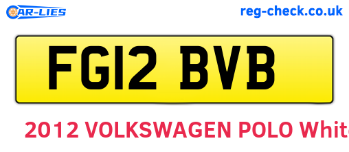 FG12BVB are the vehicle registration plates.