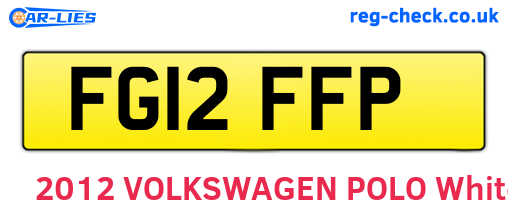FG12FFP are the vehicle registration plates.