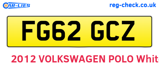 FG62GCZ are the vehicle registration plates.