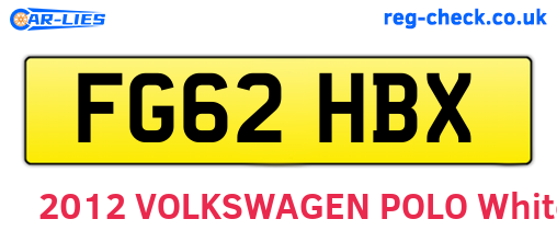 FG62HBX are the vehicle registration plates.