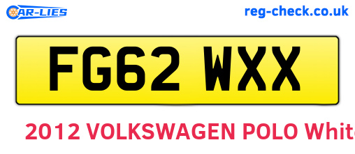 FG62WXX are the vehicle registration plates.