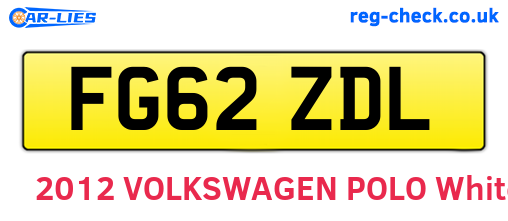 FG62ZDL are the vehicle registration plates.