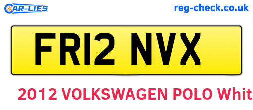 FR12NVX are the vehicle registration plates.