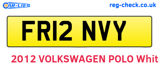 FR12NVY are the vehicle registration plates.