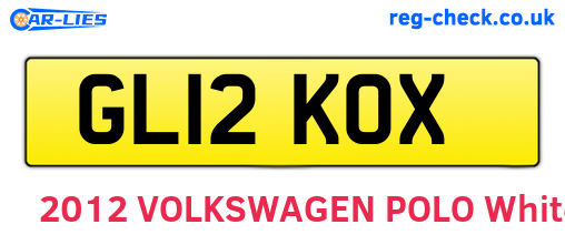 GL12KOX are the vehicle registration plates.
