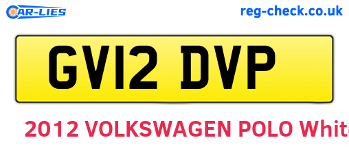 GV12DVP are the vehicle registration plates.