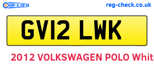 GV12LWK are the vehicle registration plates.