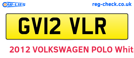 GV12VLR are the vehicle registration plates.