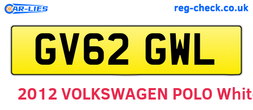 GV62GWL are the vehicle registration plates.