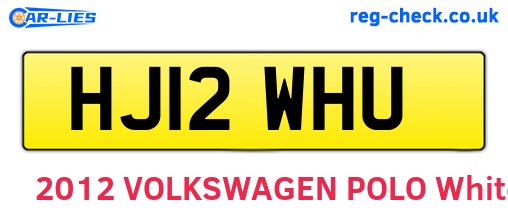 HJ12WHU are the vehicle registration plates.