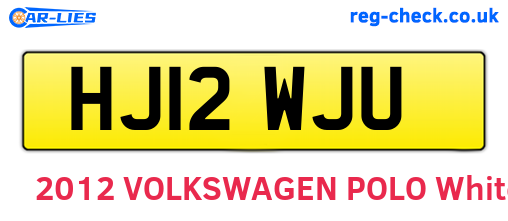 HJ12WJU are the vehicle registration plates.