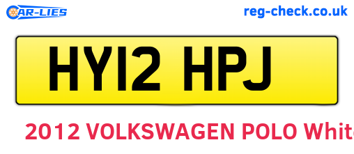 HY12HPJ are the vehicle registration plates.