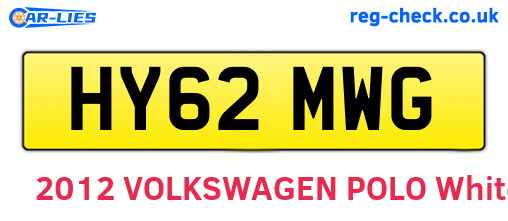 HY62MWG are the vehicle registration plates.