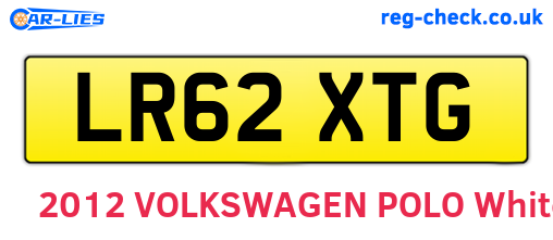 LR62XTG are the vehicle registration plates.