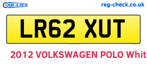 LR62XUT are the vehicle registration plates.