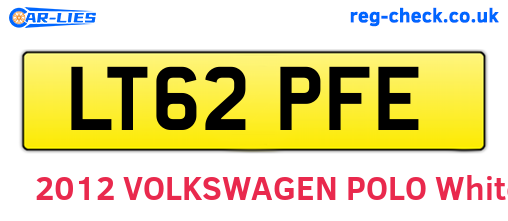 LT62PFE are the vehicle registration plates.