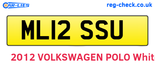 ML12SSU are the vehicle registration plates.