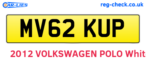 MV62KUP are the vehicle registration plates.