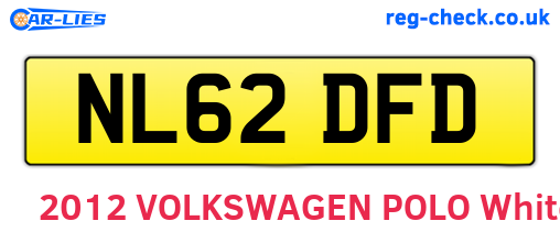 NL62DFD are the vehicle registration plates.