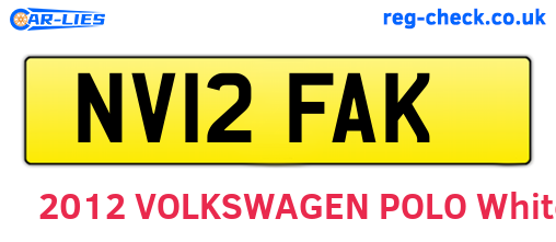 NV12FAK are the vehicle registration plates.
