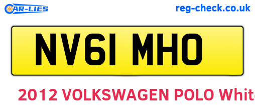 NV61MHO are the vehicle registration plates.