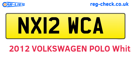 NX12WCA are the vehicle registration plates.