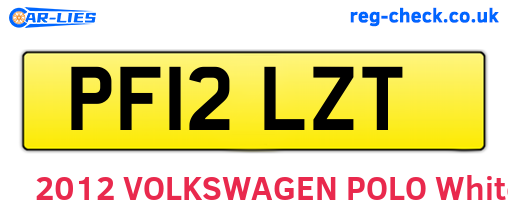 PF12LZT are the vehicle registration plates.