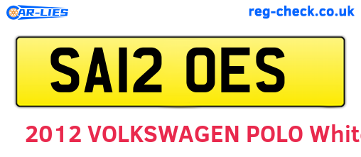 SA12OES are the vehicle registration plates.
