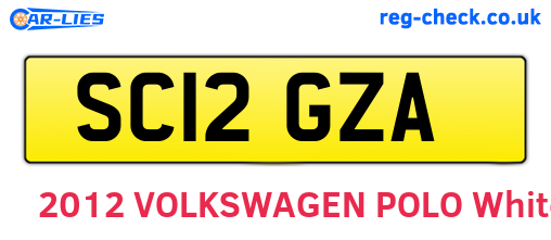 SC12GZA are the vehicle registration plates.
