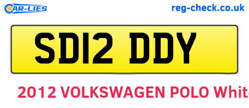 SD12DDY are the vehicle registration plates.