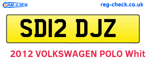 SD12DJZ are the vehicle registration plates.