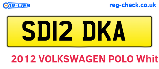 SD12DKA are the vehicle registration plates.