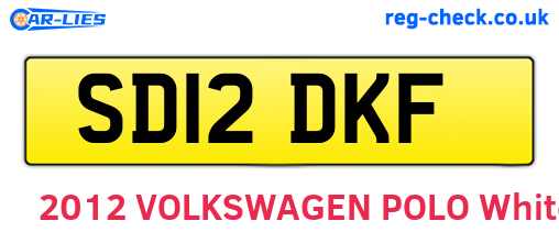 SD12DKF are the vehicle registration plates.