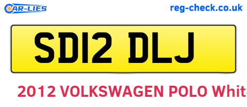 SD12DLJ are the vehicle registration plates.