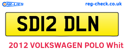 SD12DLN are the vehicle registration plates.