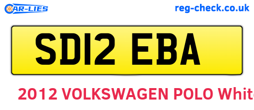 SD12EBA are the vehicle registration plates.