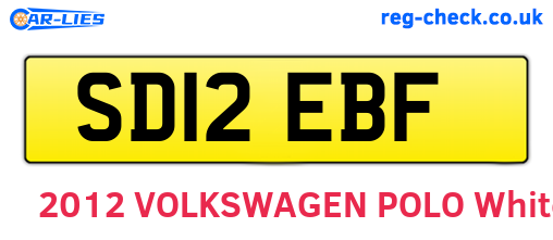SD12EBF are the vehicle registration plates.