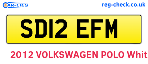 SD12EFM are the vehicle registration plates.