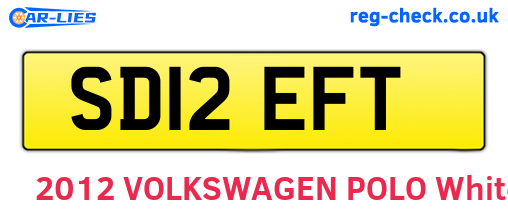 SD12EFT are the vehicle registration plates.