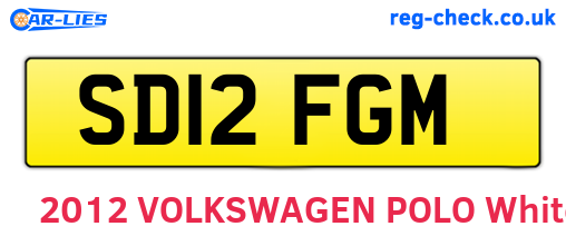 SD12FGM are the vehicle registration plates.
