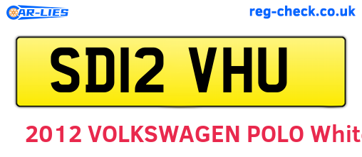 SD12VHU are the vehicle registration plates.
