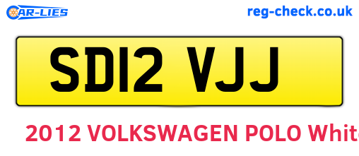 SD12VJJ are the vehicle registration plates.