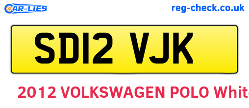 SD12VJK are the vehicle registration plates.
