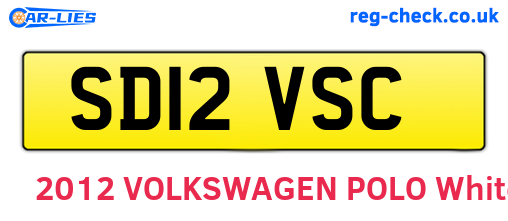 SD12VSC are the vehicle registration plates.