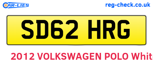 SD62HRG are the vehicle registration plates.