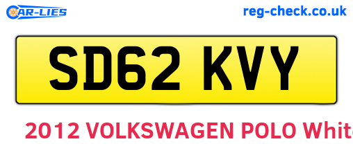 SD62KVY are the vehicle registration plates.