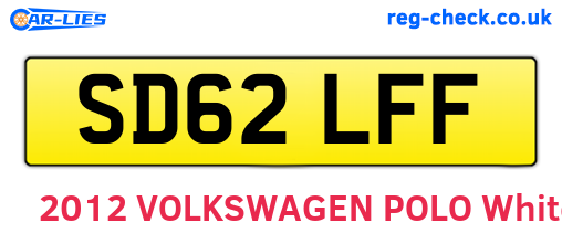 SD62LFF are the vehicle registration plates.