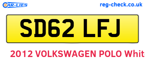 SD62LFJ are the vehicle registration plates.