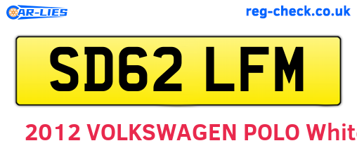 SD62LFM are the vehicle registration plates.