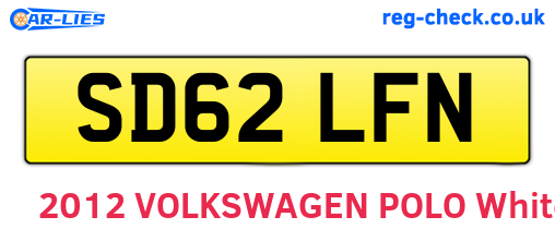 SD62LFN are the vehicle registration plates.